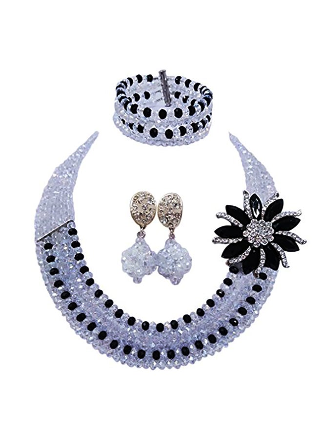 Beaded Crystal Necklace With Bracelet And Earrings Set - v1553287664/N22542960A_1