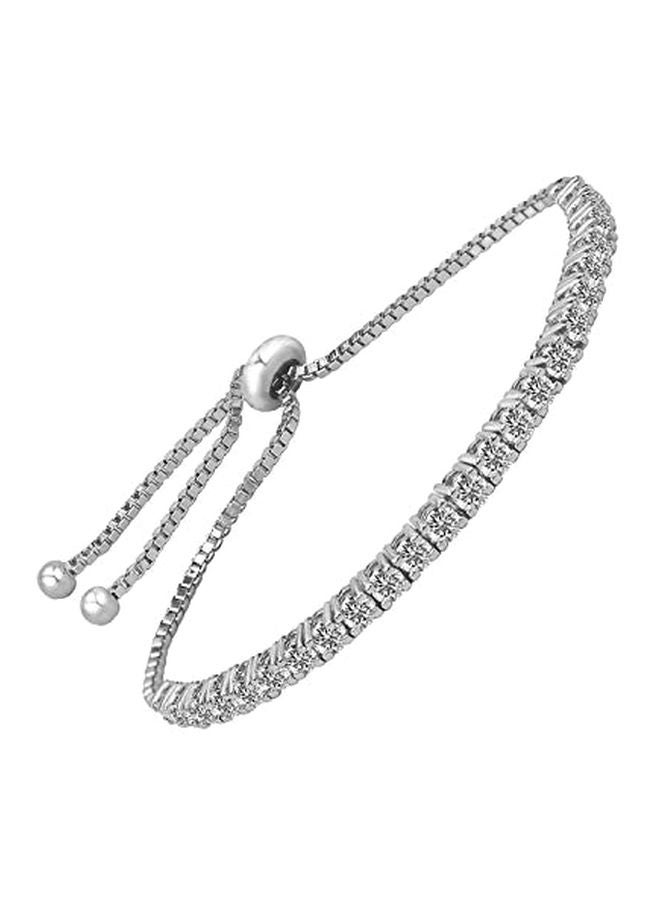 SHKA - 18 Karat Gold Plated Swarovski Zirconia Studded Bracelet - Image 1