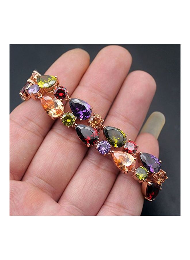 Rose Gold Plated Stone Studded Bracelet - v1553287992/N22543427A_4