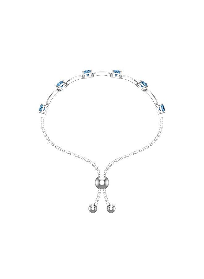 Belinda Jewelz 925 Sterling Silver 2.5 Ct Topaz Studded Bracelet - Image 3