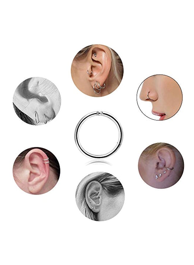 Thunaraz 4 Pair Stainless Steel Cartilage Hoop Earrings Set  - Image 3