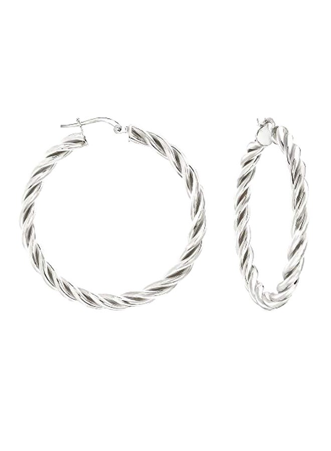 ROSS-SIMONS 925 Sterling Silver Twisted Hoop Earrings - Image 1