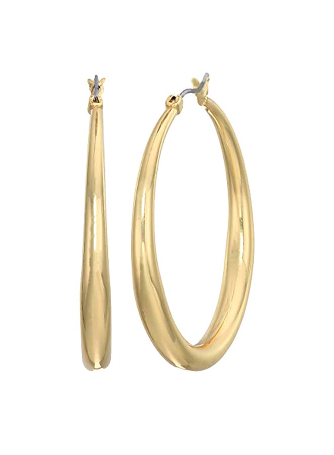 ANNE KLEIN Brass Tapered Hoop Earrings - Image 1