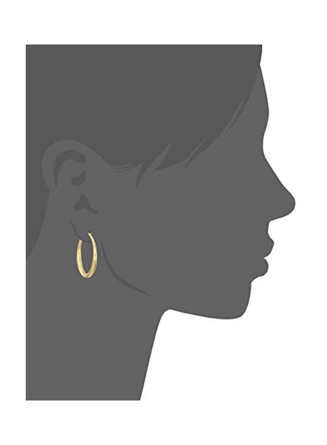 ANNE KLEIN Brass Tapered Hoop Earrings - Image 2