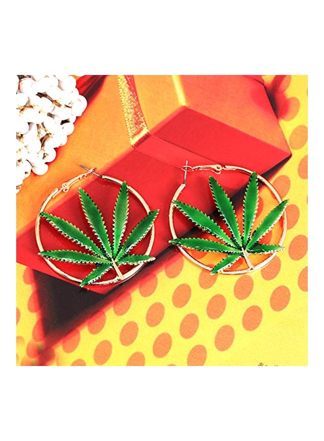 Boderier Leaf Design Fashion Earrings  - Image 5