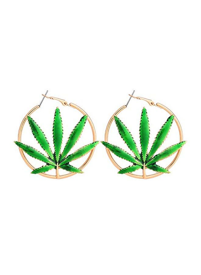Boderier Leaf Design Fashion Earrings  - Image 1