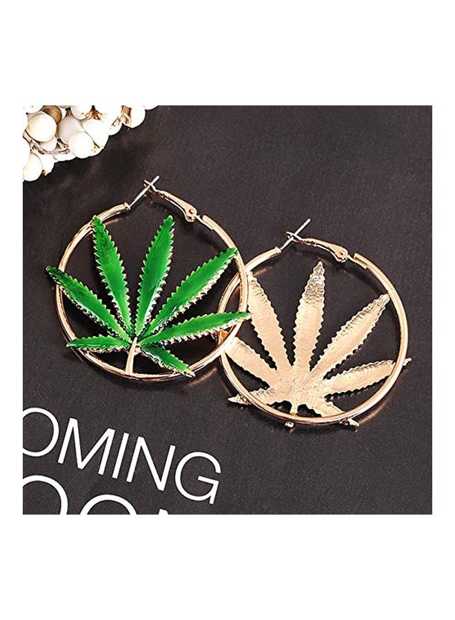 Boderier Leaf Design Fashion Earrings  - Image 4