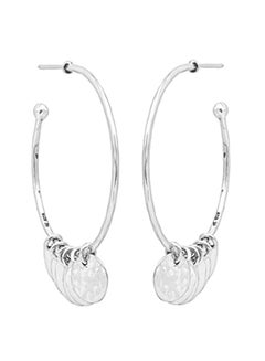 925 Sterling Silver Dangle Hoop Earrings