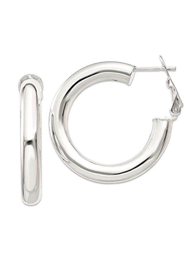 ICE CARATS 925 Sterling Silver Hoop Earrings - Image 1
