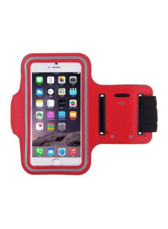 Generic - Armband Case With Key Holder For Apple iPhone 5/5s Red - Image 1