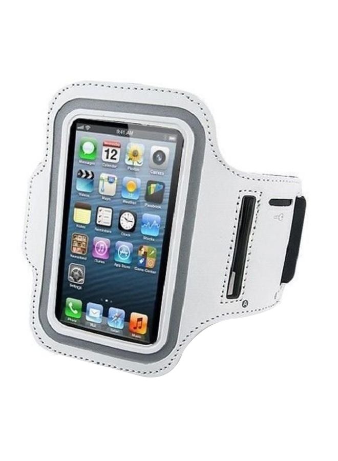 Generic - Armband Case Cover With Key Holder For Apple iPhone 5/5s/ iPod Touch 5th/6th Generation White - Image 1