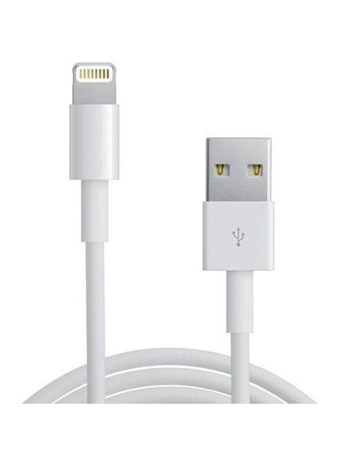 كابل شحن USB ب8 دبابيس لهاتف أبل آيفون 5 أبيض - Image 3