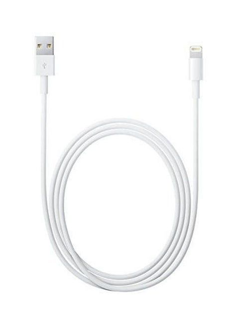 كابل شحن ونقل بيانات بمنفذ USB لأجهزة أبل أبيض