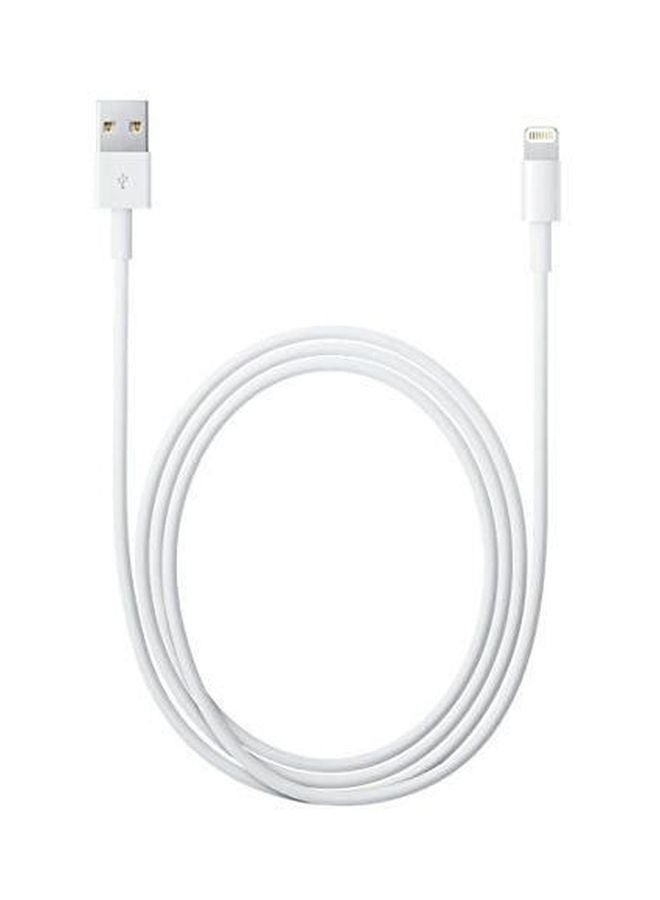كابل شحن ونقل بيانات بمنفذ USB لأجهزة أبل أبيض