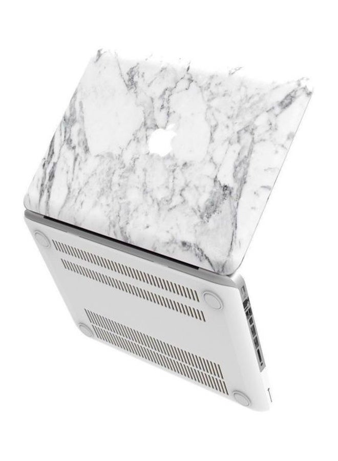 Protective Case Cover For Apple MacBook Air 13-Inch White Marble  - Image 2