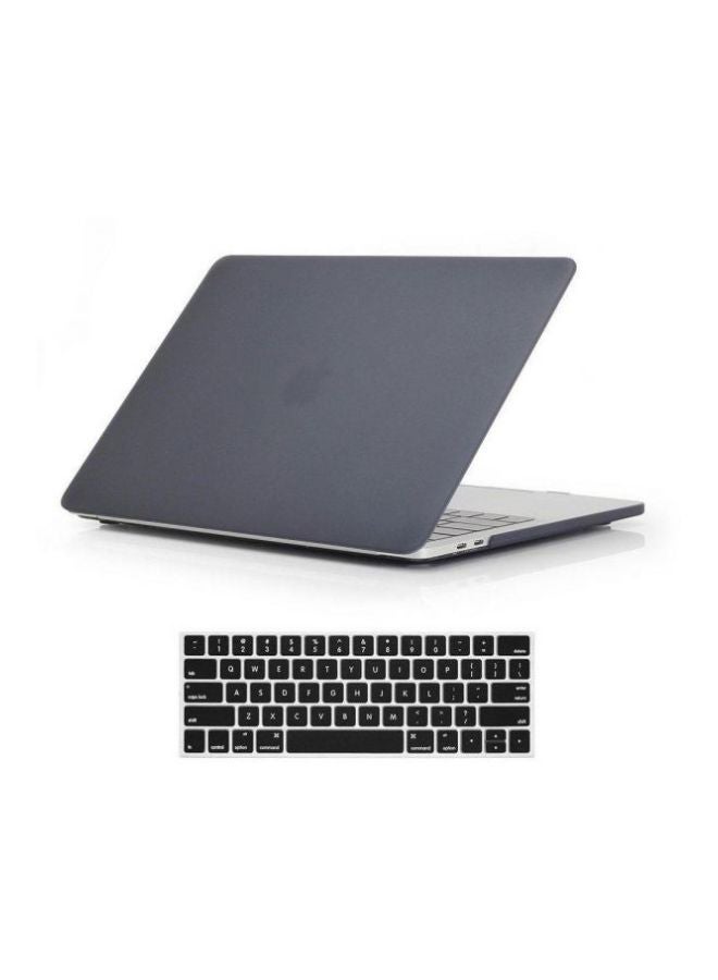 Protective Case Cover With Keyboard Skin For Apple MacBook Pro 13-Inch Black - Image 2
