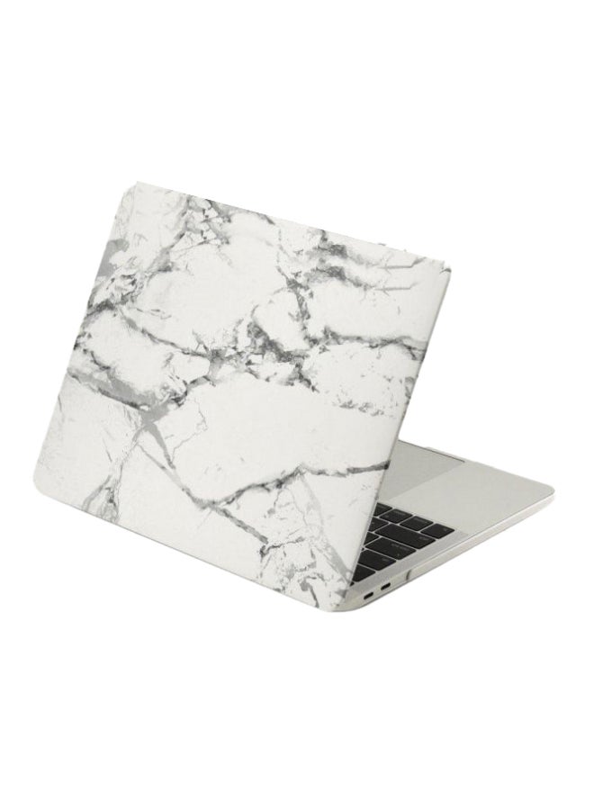 Hard Case Shell Cover With Keyboard Skin Cover For Apple MacBook Pro 13-Inch White Marble  - Image 1