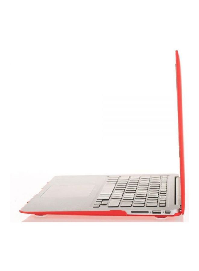 Protective Case With Keyboard Skin And Screen Protector For Apple MacBook Air 13-Inch Red