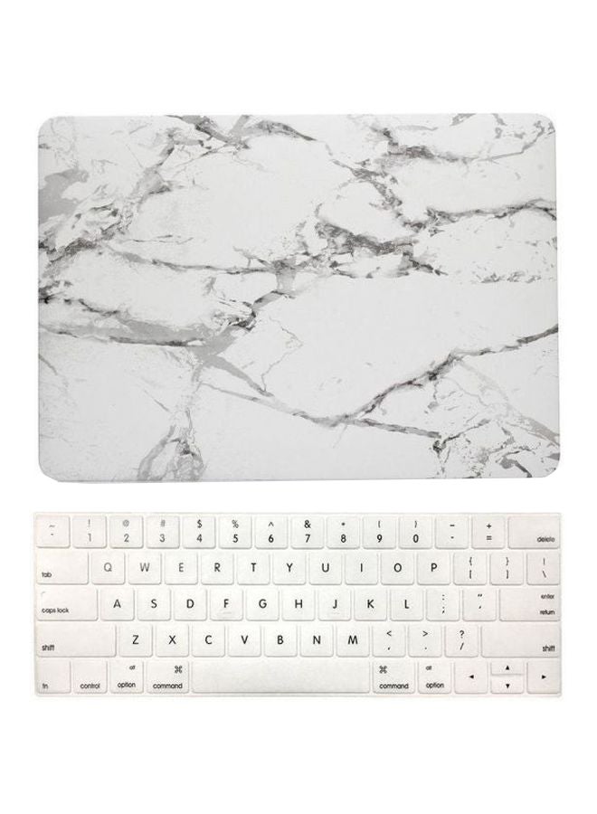Protective Case Cover And Keyboard Cover For Apple MacBook Air 11-Inch White/Black - Image 1