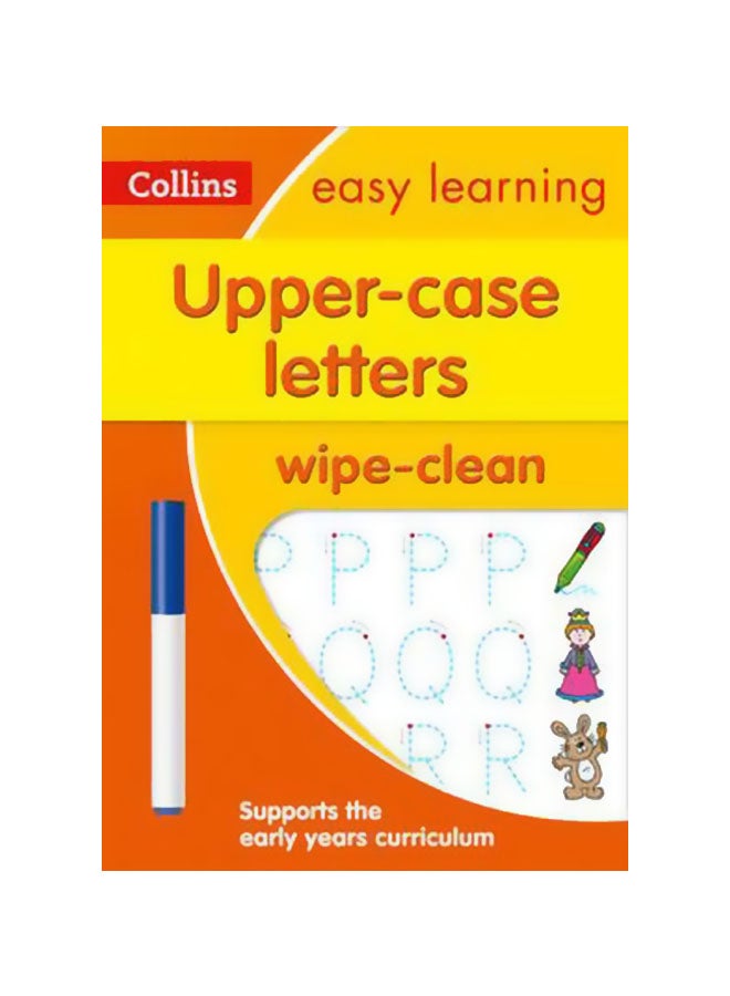 Easy Learning Upper Case Letters Wipe-Clean Paperback English by Collins Easy Learning - 42887 