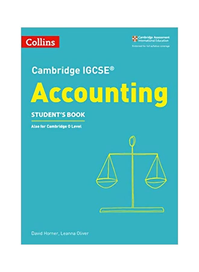 كتاب الطالب في المحاسبة للشهادة العامة الدولية للتعليم الثانوي لجامعة كامبريدج غلاف ورقي الإنجليزية - 43252