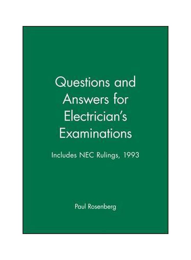 كتاب أسئلة وأجوبة لاختبارات الكهربائيين: يتضمن أحكام Nec عام 1993 paperback english - 09.04.1993 