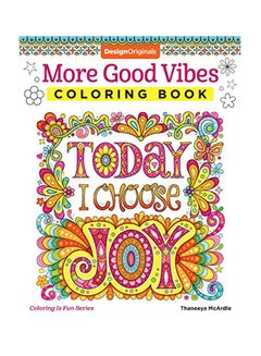 دفتر تلوين مزين بطبعة "More Good Vibes"