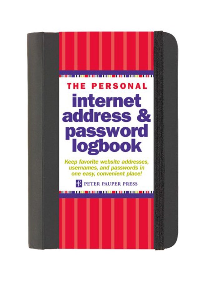 Peter Pauper Press - Internet Address Password Log Black Notepad - Image 1