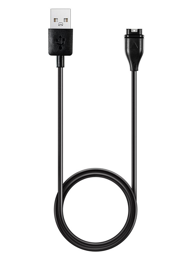 كابل شحن وبيانات بديل بمنفذ USB للساعة الذكية فينيكس 5 أسود - Image 1