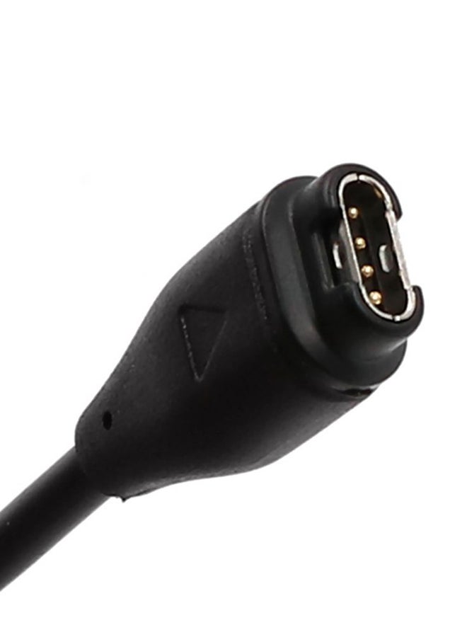 كابل شحن وبيانات بديل بمنفذ USB للساعة الذكية فينيكس 5 أسود - Image 2