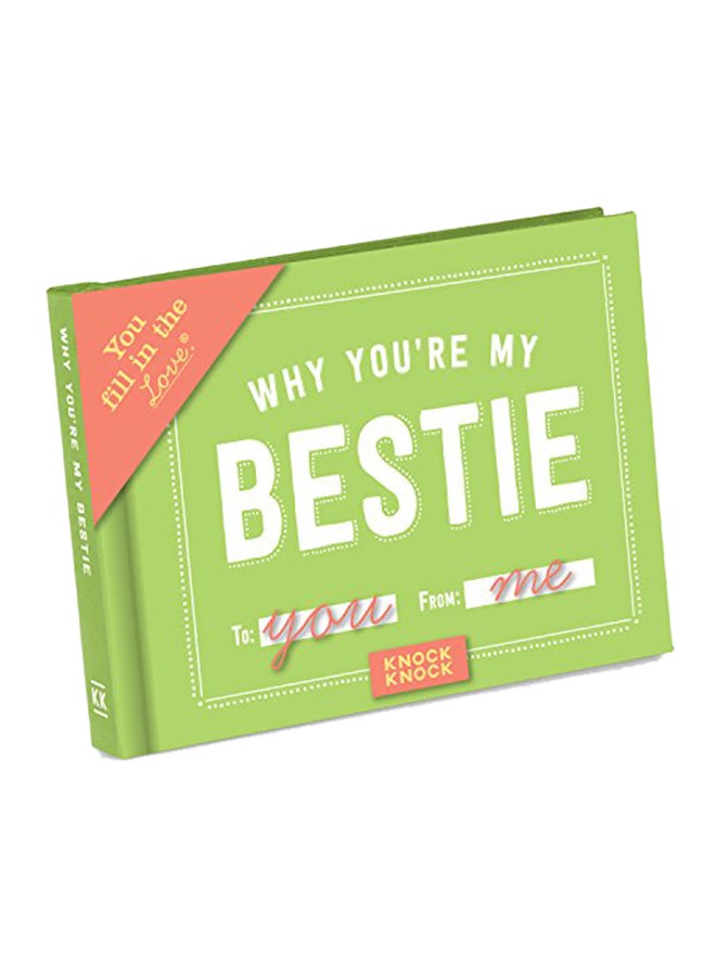 مفكرة يومية بتصميم غلاف يحمل عبارة "Why You`Re My Bestie Fill In The Love" من نوك نوك