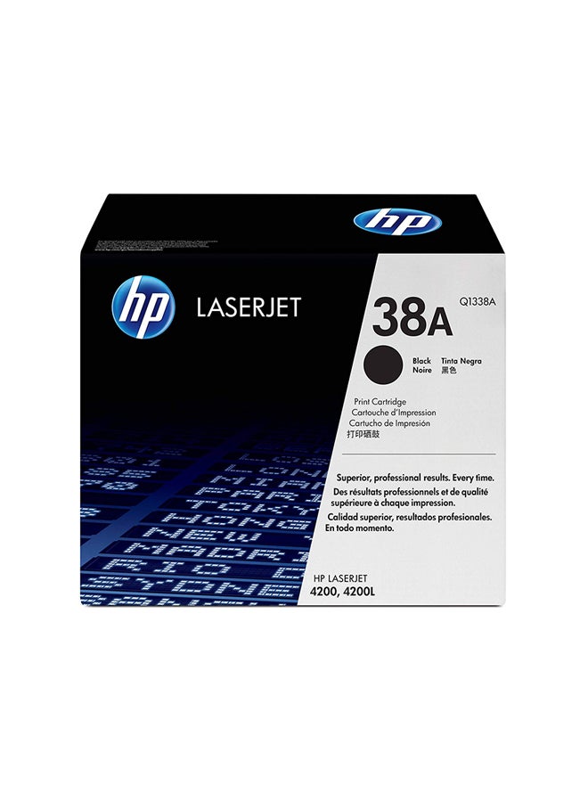 HP 38A LaserJet Toner Printer Cartridge Black 