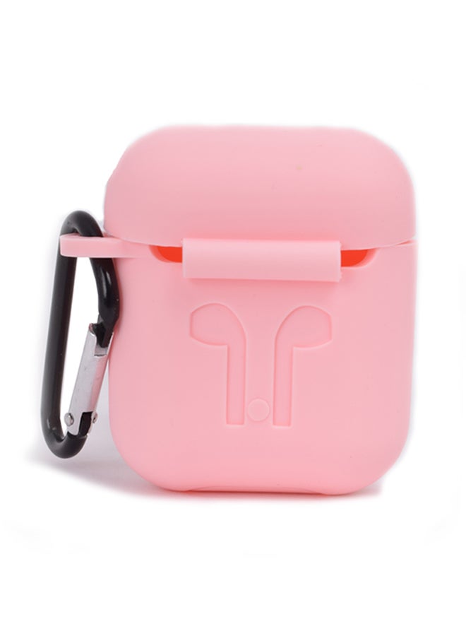Generic - Protective Silicone Cover With Carabiner For Apple AirPods Pink - Image 1