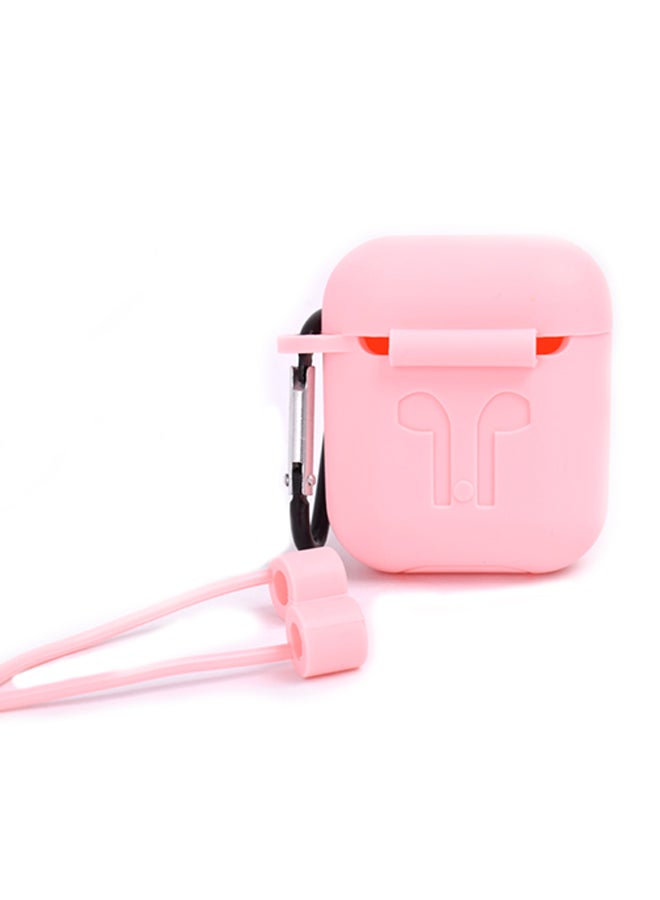 Generic - Protective Silicone Cover With Carabiner For Apple AirPods Pink - Image 1