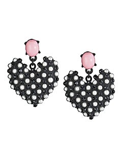 Betsey Johnson Brass Teardrop Earrings 