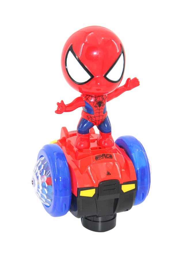 سبيس كار مجسم بتصميم سيارة سبايدر مان المتوازنة أحمر