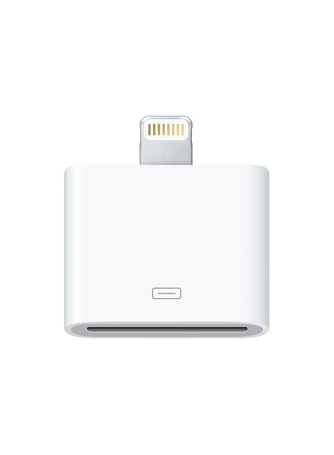 Generic - Lightning To 30-Pin Adapter For Apple iPad/iPad Mini/iPod/iPhone White - Image 1