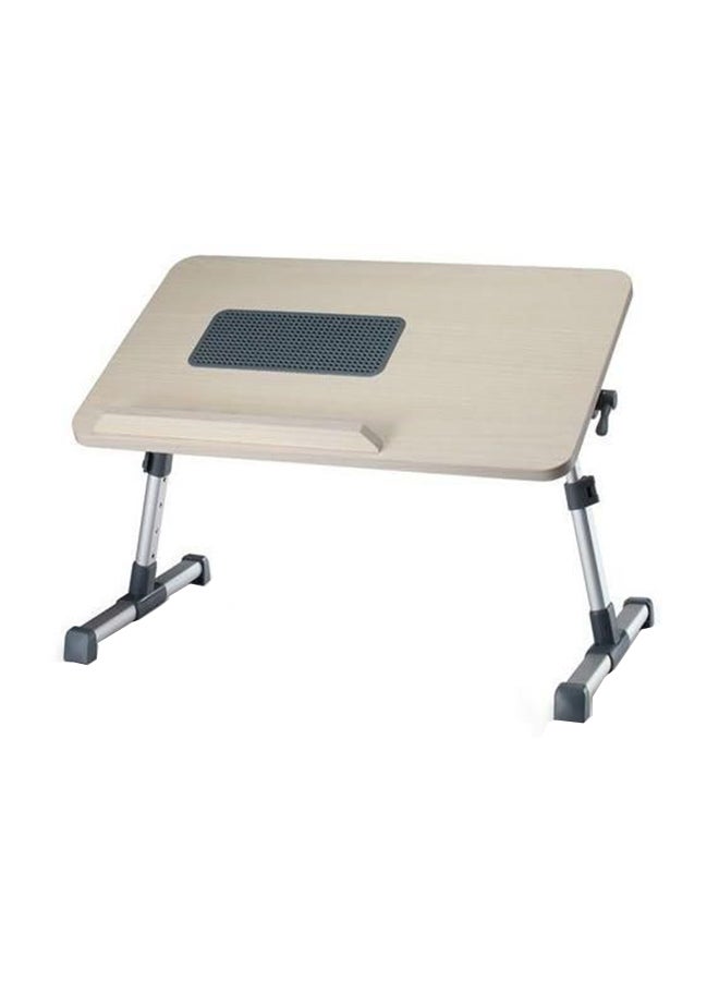 Laptop Table With Cooling Fan Beige/Grey