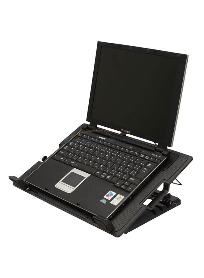 Generic Laptop Stand With Cooling Pad Black  - Image 5