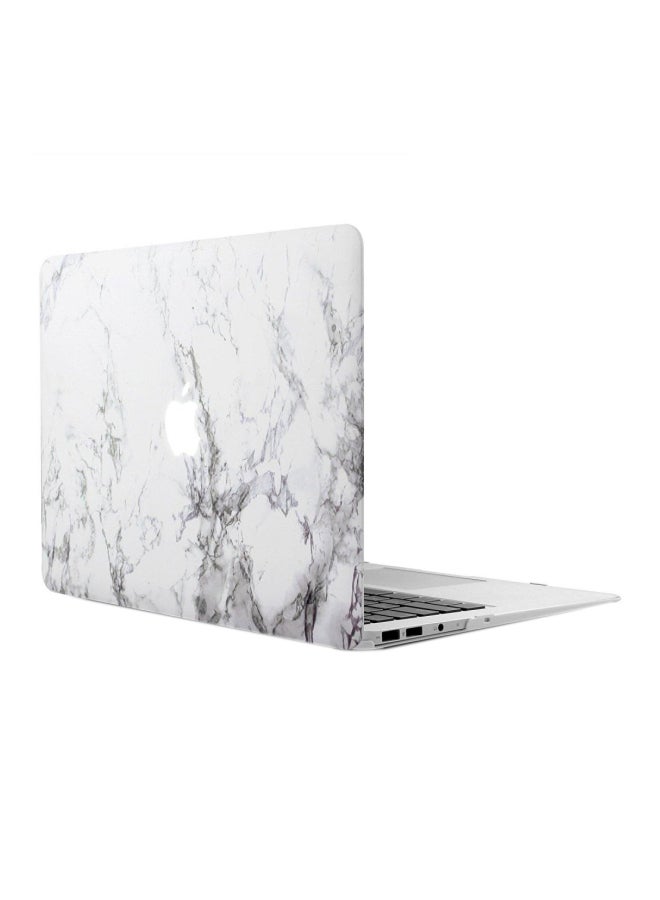 Rubberized Hard Case For Apple MacBook Air 13-Inch White Marble 