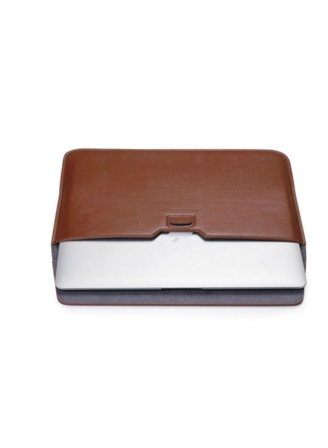 Generic - Leather Sleeve Cover For Apple MacBook Pro 15-Inch Brown - Image 1