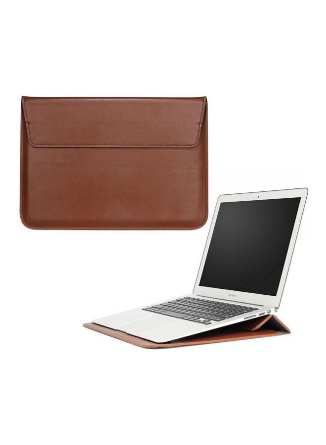 Protective Sleeve With Stand Function For Apple MacBook Air 13/ Pro Retina 13/ 2016 Brown - Image 2
