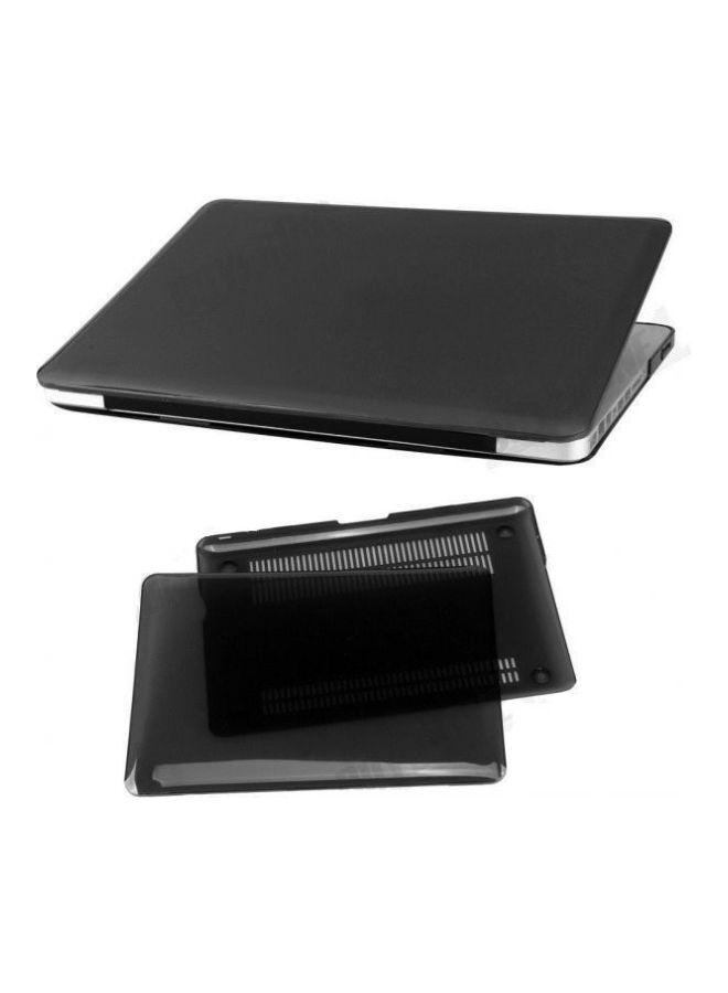 غطاء حماية صلب مغلف بالمطاط لجهاز أبل ماك بوك إير قياس 13/13.3 بوصة أسود - Image 2