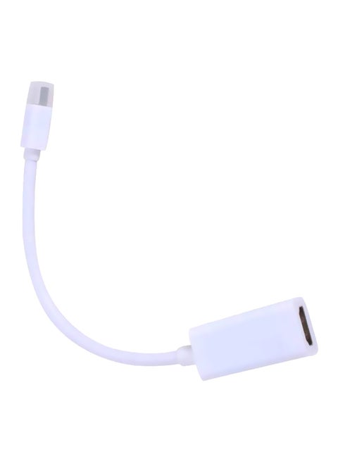 Display Port To HDMI Adapter Cable For Apple MacBook/Pro/iMac/Air White