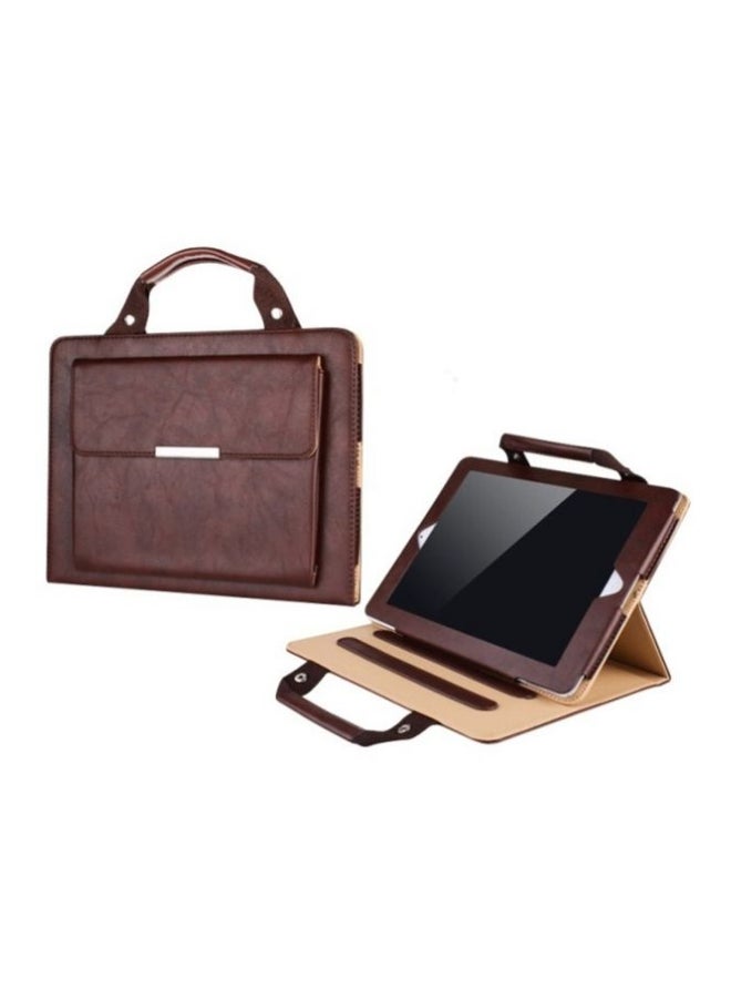 Leather Handbag Stand Case Cover For Apple Ipad Air 2 Ipad 6 Brown  - Image 2