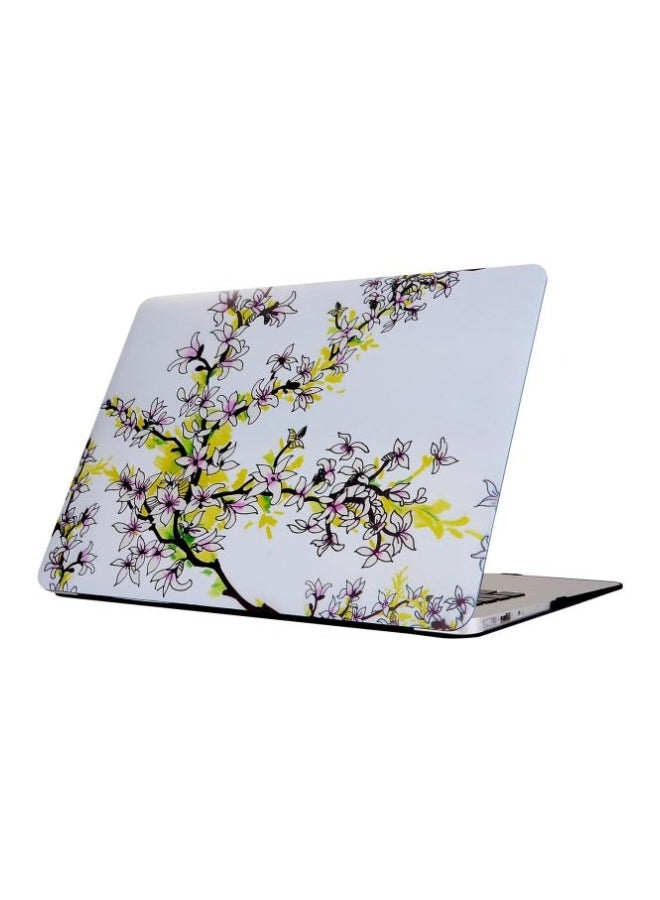 Cherry Blossom Tree Printed Hard Case For Apple MacBook Air 13/13.3-Inch White/Yellow/Pink  - Image 2