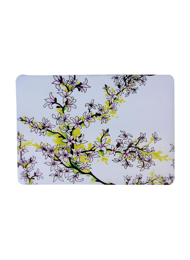 Cherry Blossom Tree Printed Hard Case For Apple MacBook Air 13/13.3-Inch White/Yellow/Pink  - Image 1