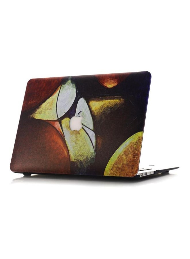 Printed Hard Case For Apple MacBook Air 13/13.3-Inch Brown/Beige/Black  - Image 2