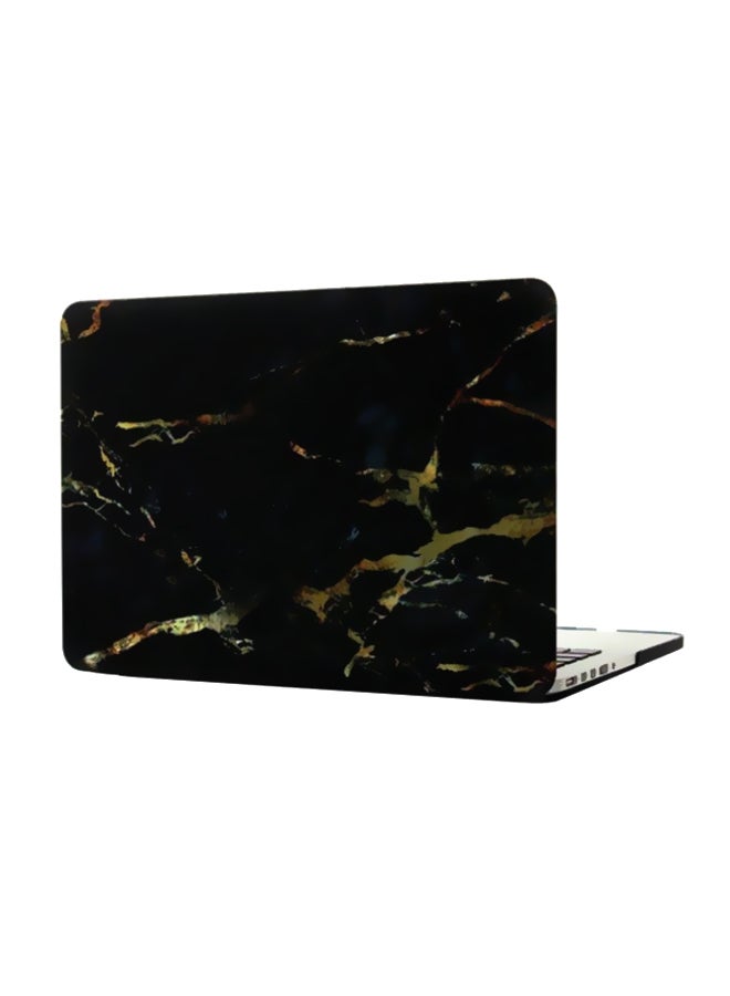 Hard Case Cover For Apple MacBook Air 13/13.3-Inch Black/Gold 