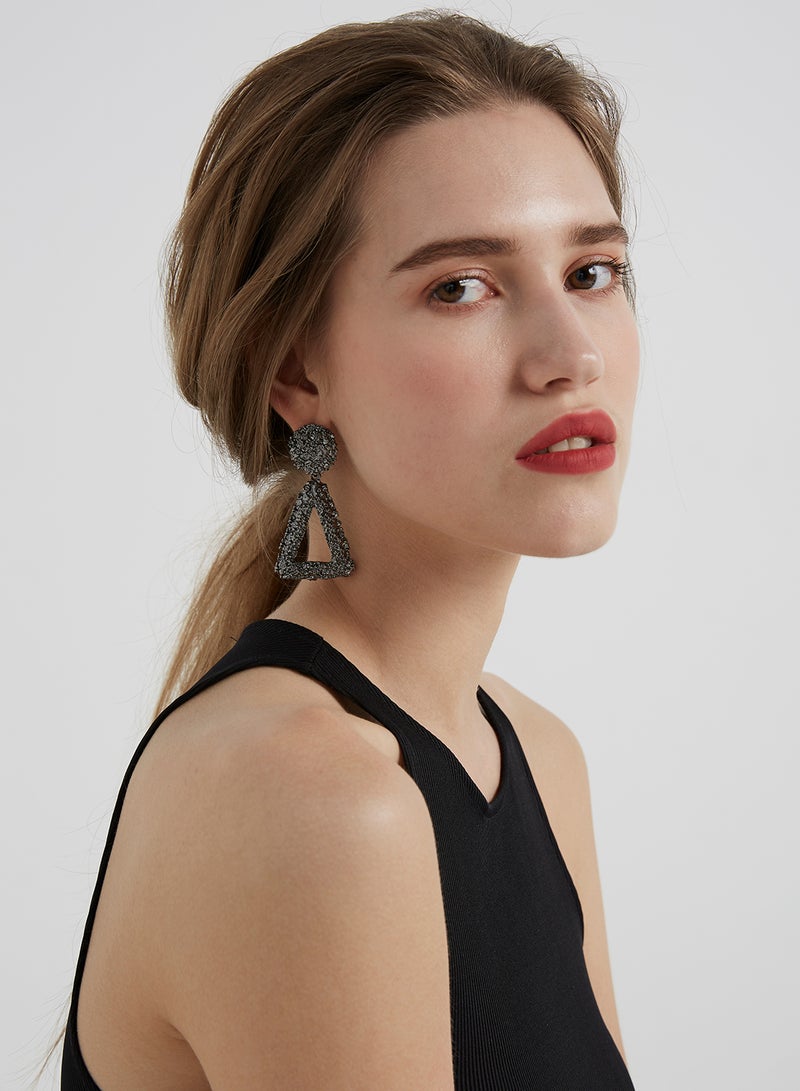 YUEJIN Triangle Design Dangle Earrings - Image 4